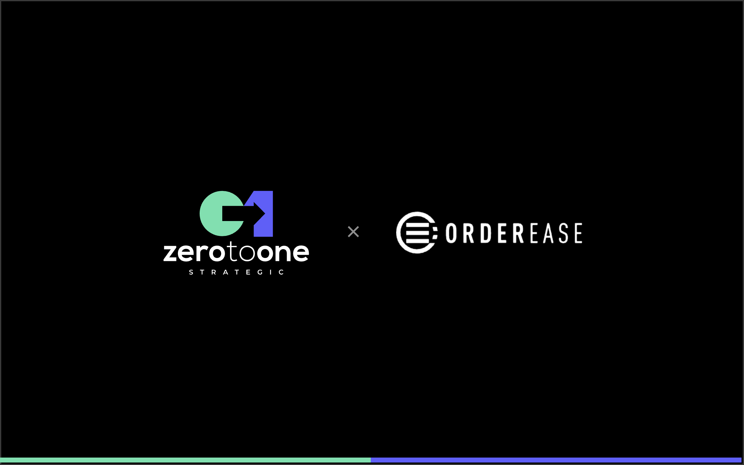 Joint logo of Zero to One Strategic and Orderease. 